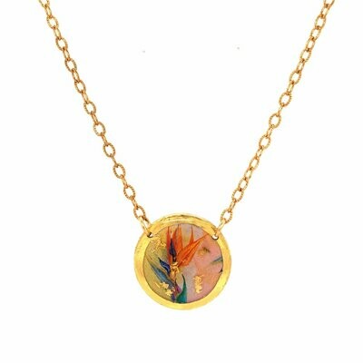 Bird of Paradise Gold Mini-Necklace