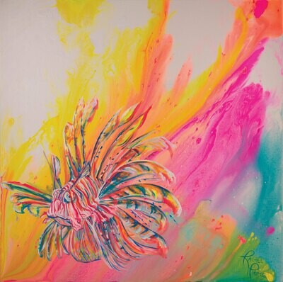 Technicolor Lionfish print