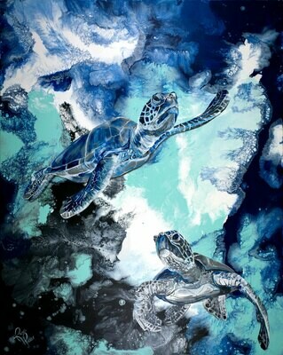 Two Turtles print