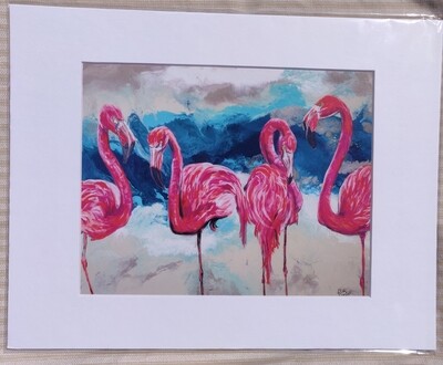 Four Friends Matted Print