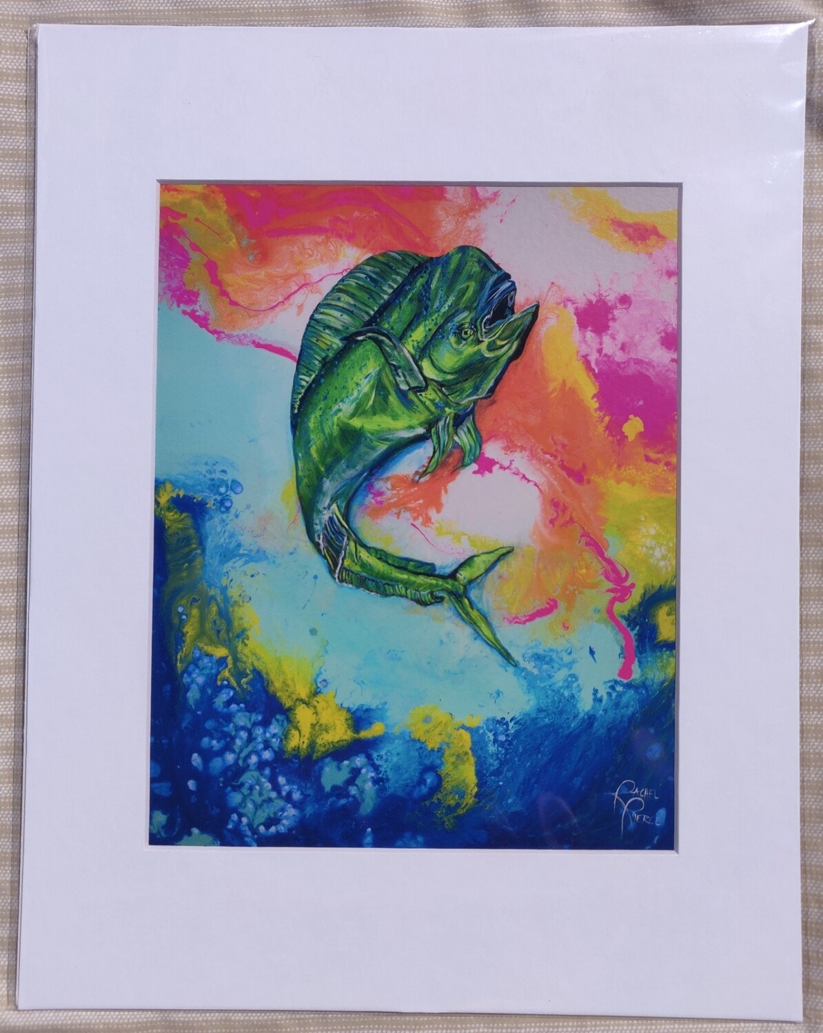 Technicolor Mahi Mahi Matted Print