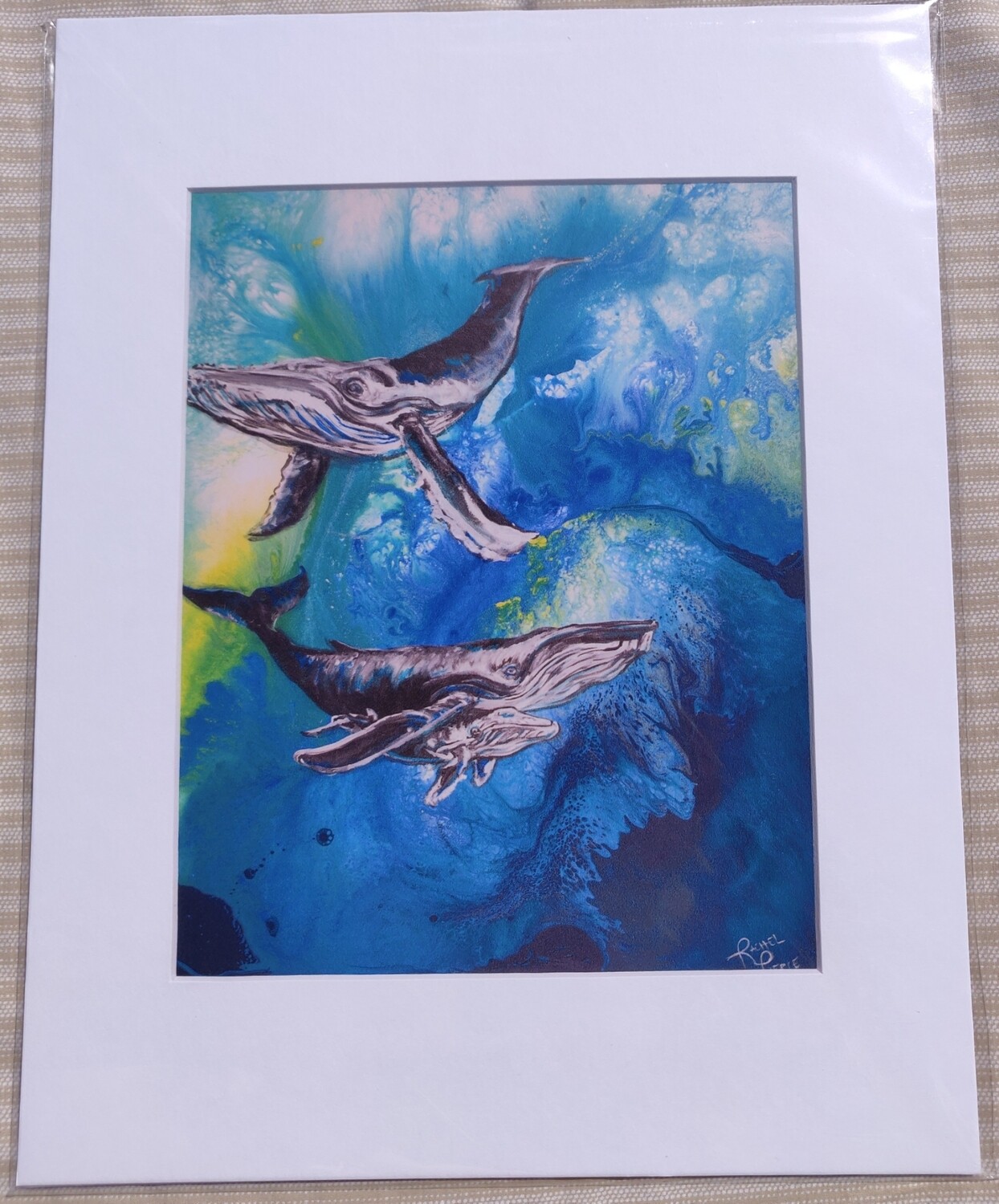 By the Humpbacks Matted Print