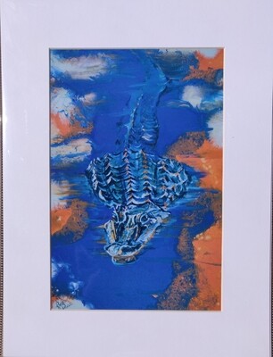 Florida Gator Matted Print