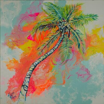 Technicolor Palm Tree Print