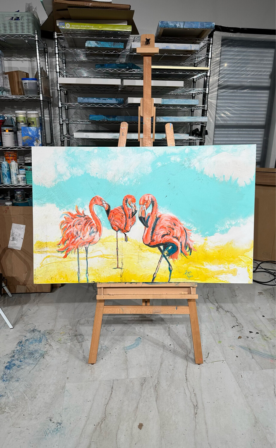 Tres Flamingos
