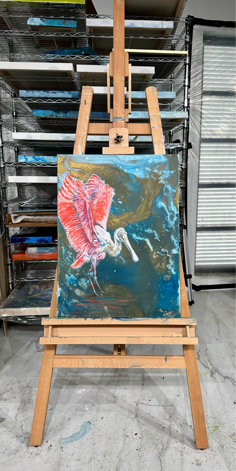 Spoonbill Taking Flight