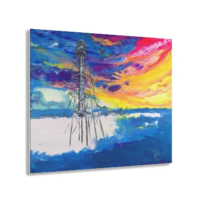 Sanibel Lighthouse Sunrise Acrylic Print 16 x 20