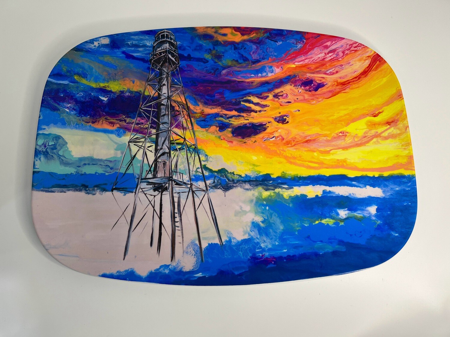 Melamine Platter in Sunrise Lighthouse