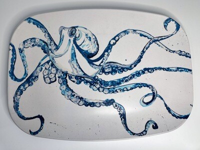 Melamine Platter in Octopus Line Art