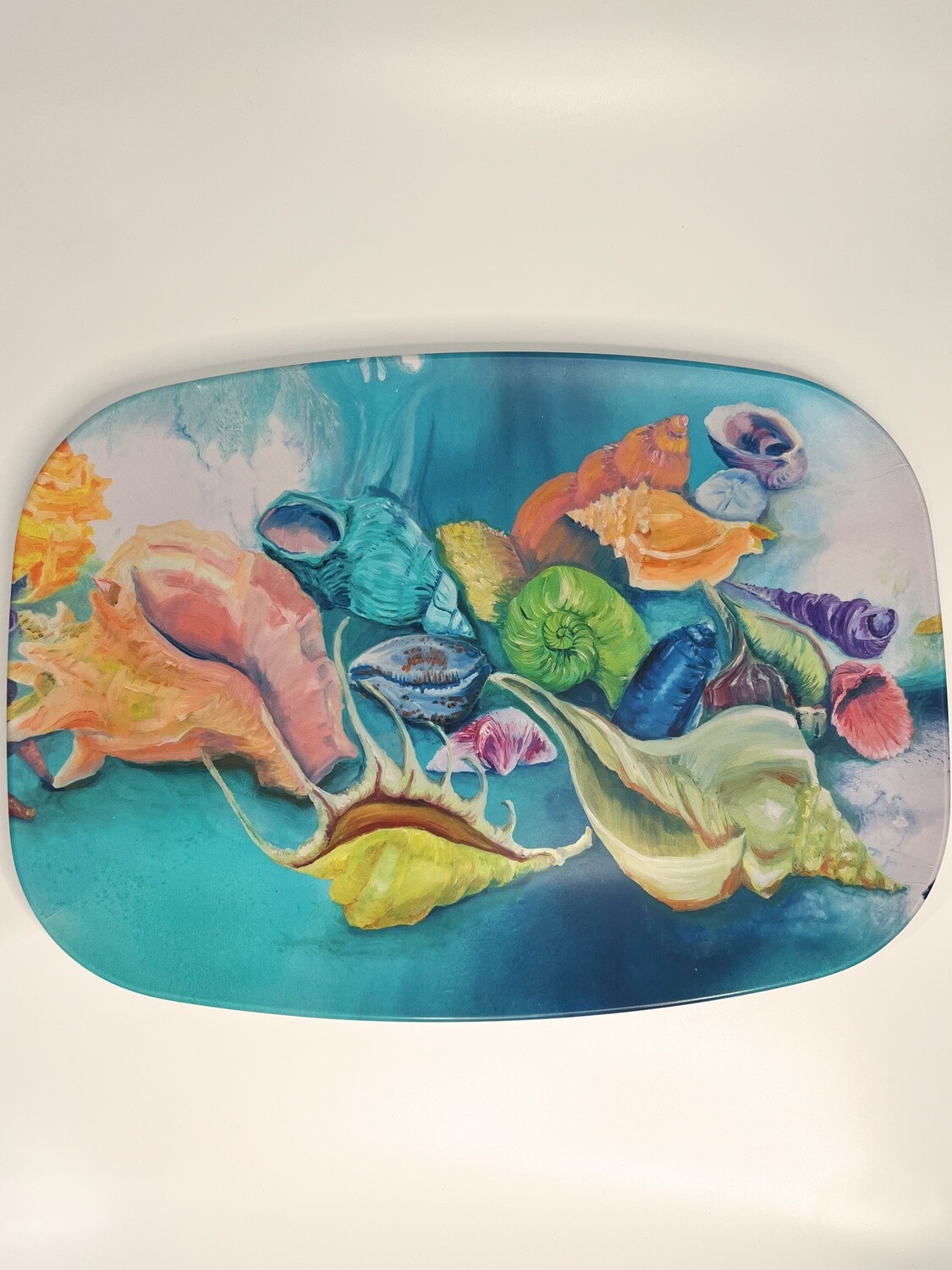 Melamine Platter in Rainbow Shells