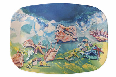 Melamine Platter in So Many Shells