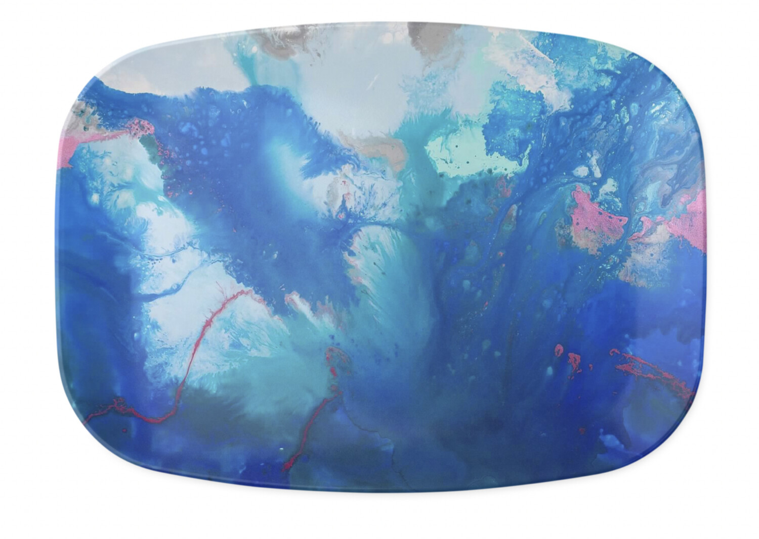 Melamine Platter in Abstract Blue/Purple