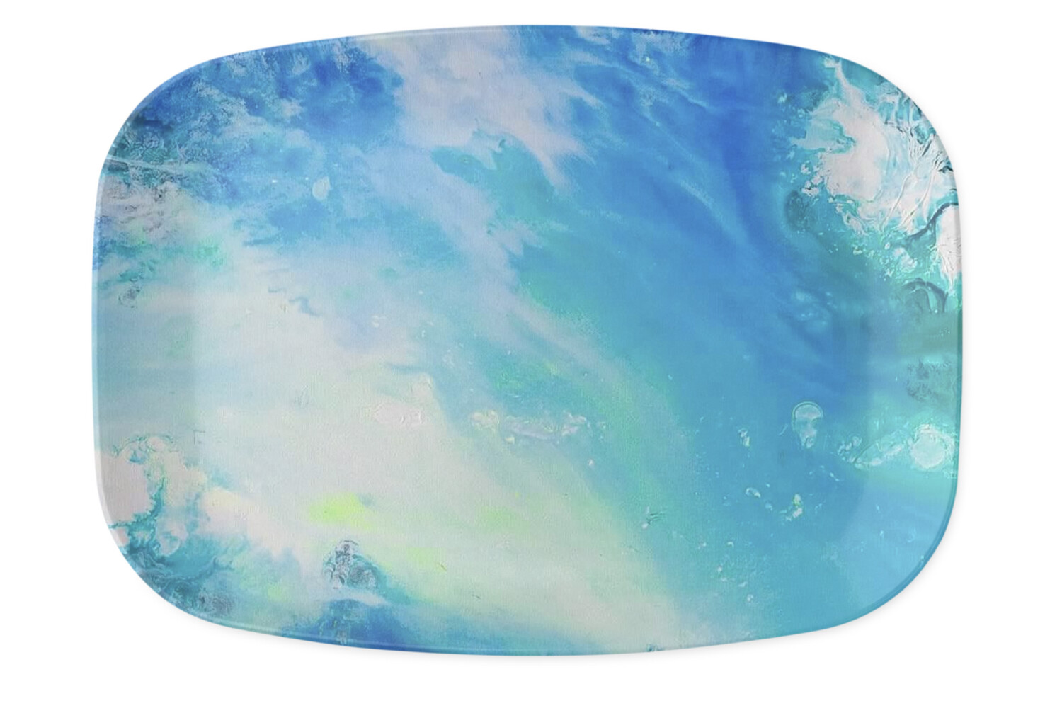 Melamine Platter in Abstract Blue/Green 2