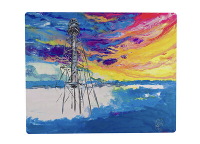 Sanibel Lighthouse Sunrise Easel Back Print
