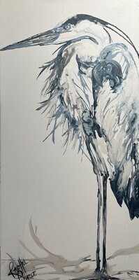 Just A Heron Line Art