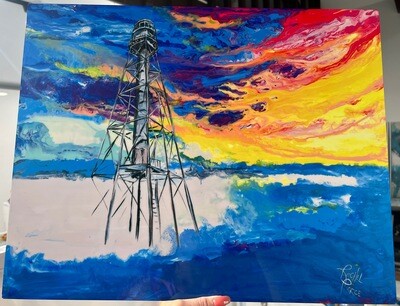 Sanibel Lighthouse Sunrise 16x20 Metal Print