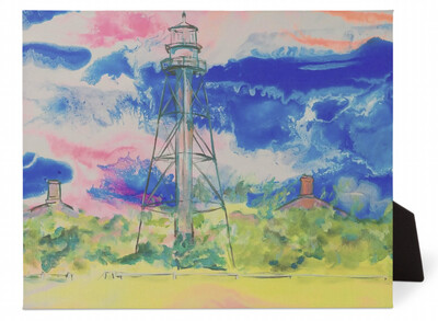Our Sanibel Lighthouse Easel Back Canvas Print