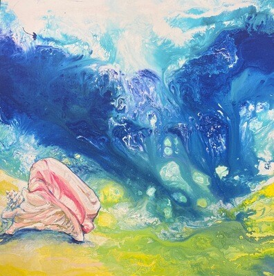 Washing Ashore 16x16 Canvas Print