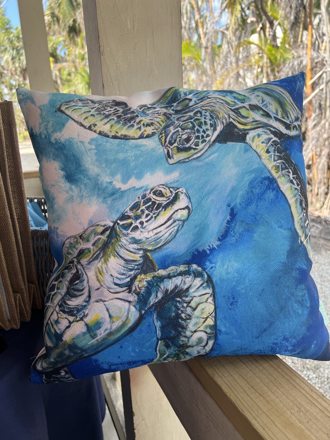 Upper Captiva Sea Turtles Patio Pillow