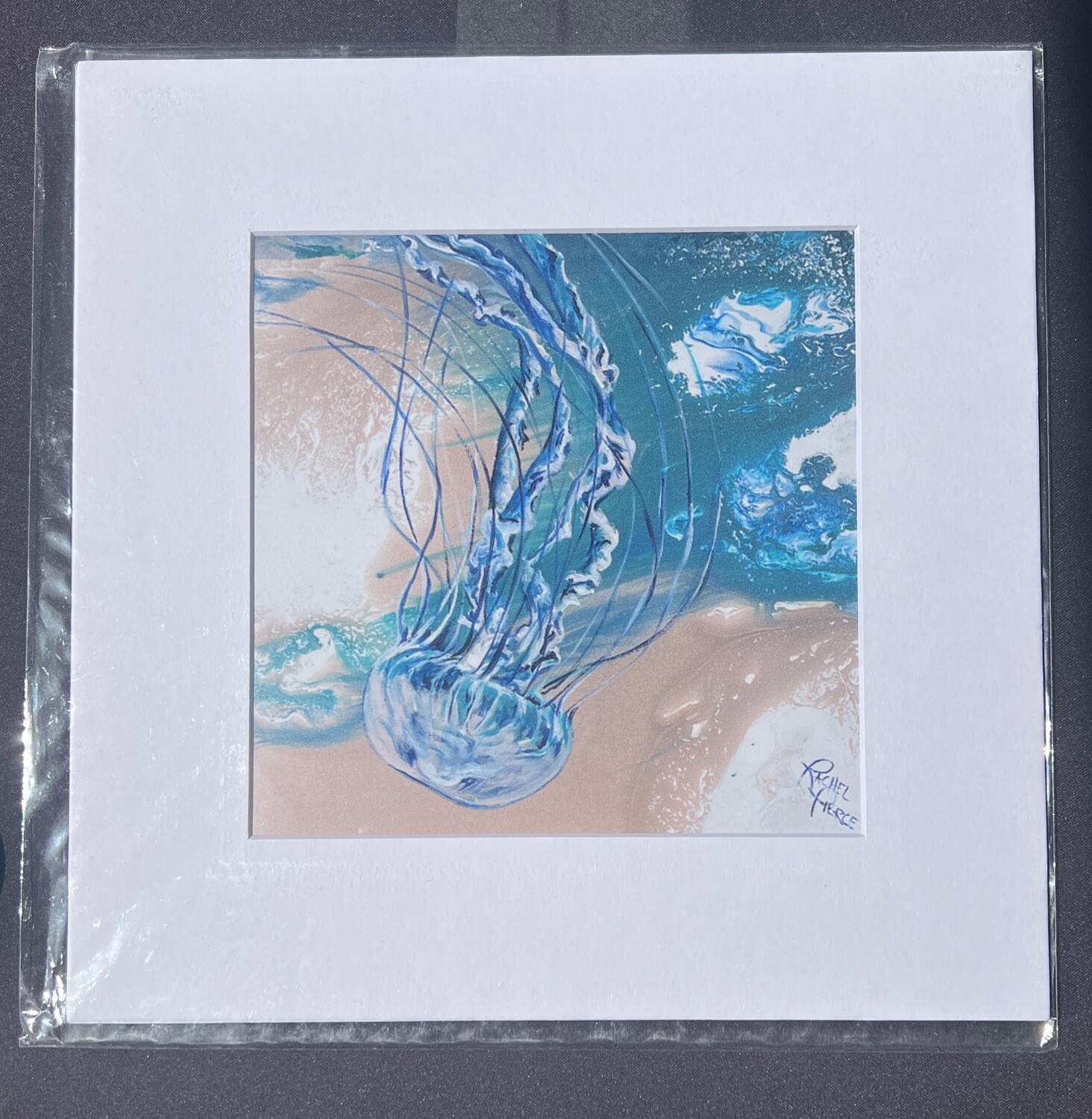 Champagne Jellyfish 2 Matted Print