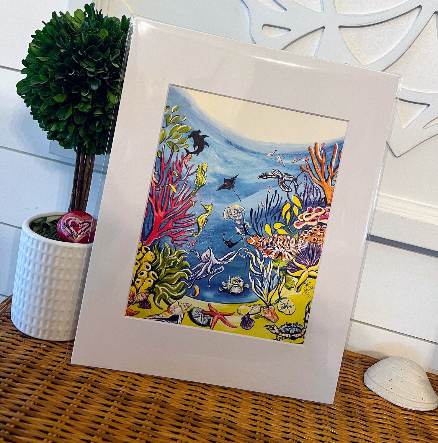 CECI Mural 8x10 Print in 11x14 Matted Frame