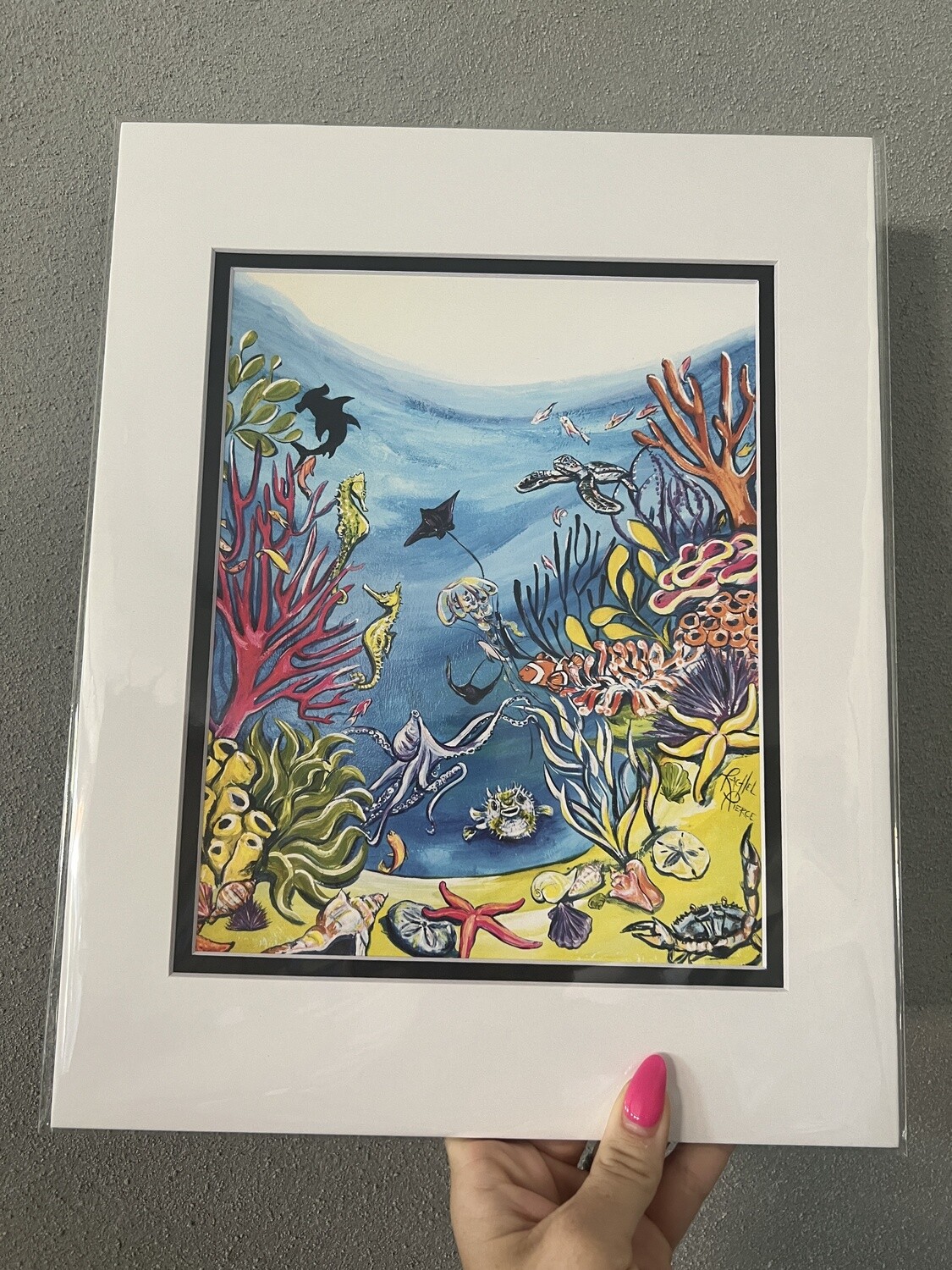 CECI Mural 8x10 Print in 11x14 Double Matted Frame