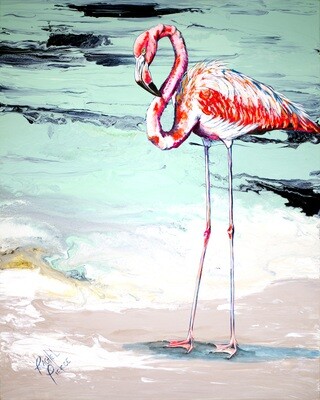 Caught on the Causeway 2 (Flamingos) Original
