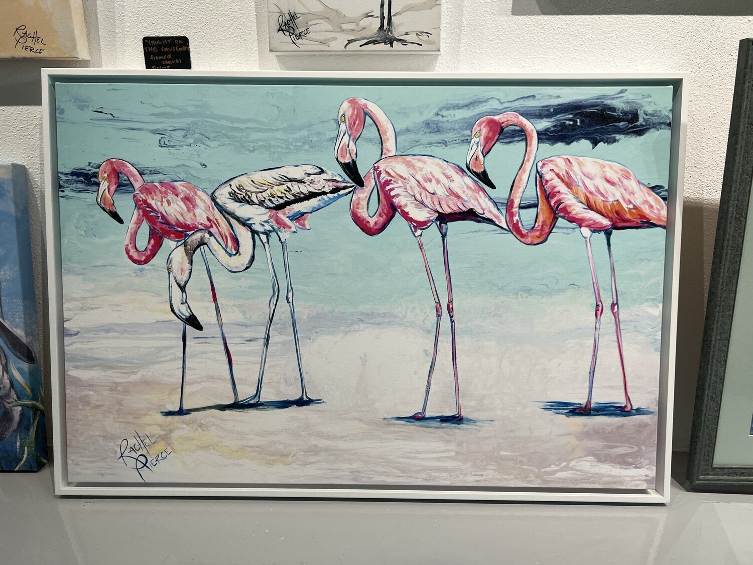 Caught on the Causeway 38x26 Framed Canvas Print
