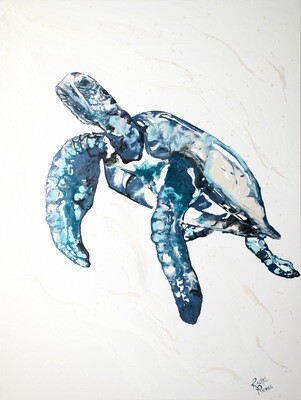 Just a Sea Turtle Line Art
