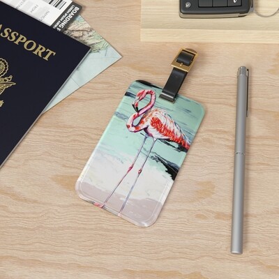 Caught on the Causeway (Flamingo) Luggage Tag