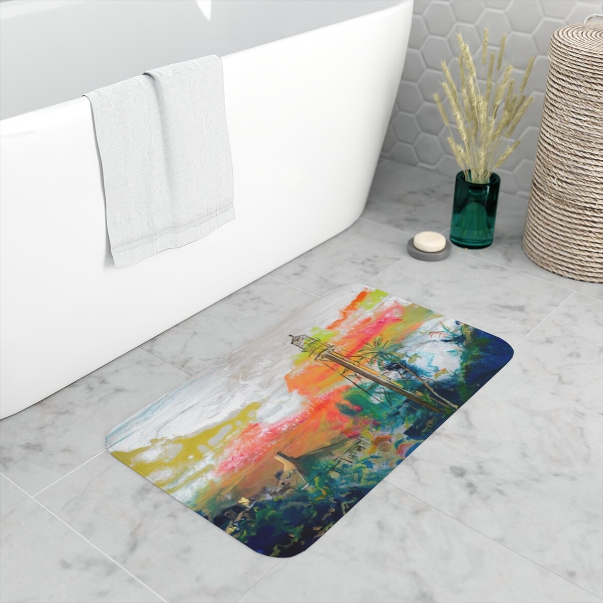 Sanibel Lighthouse Bath Mat