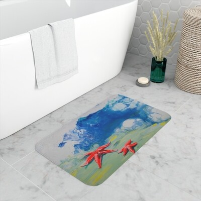 Stars, Sea Stars Bath Mat