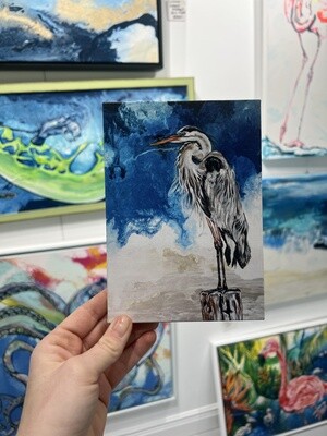 Majestic Heron Mini-Tabletop Print