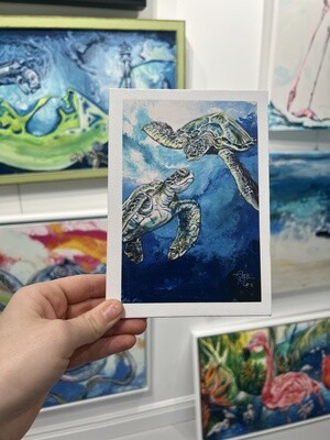 Upper Captiva Sea Turtles Mini-Tabletop Print