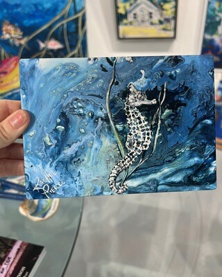 Hello Seahorse Mini-Tabletop Print