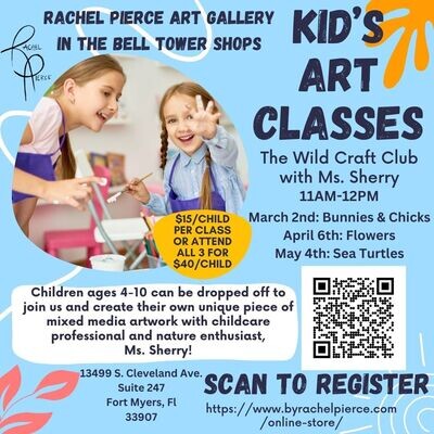 ALL 3 WILD CRAFT CLUB Classes: Kids Art Classes