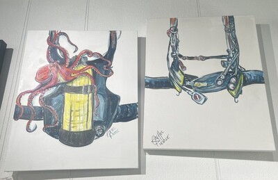 Scuba Diving with a Friend ORIGINAL PAIR