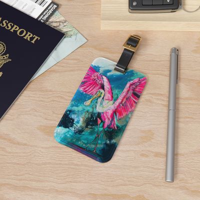 Easter Spoonbill Luggage Tag