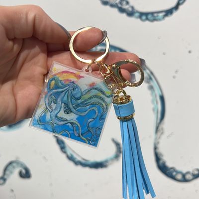 Electric Octopus Keychain