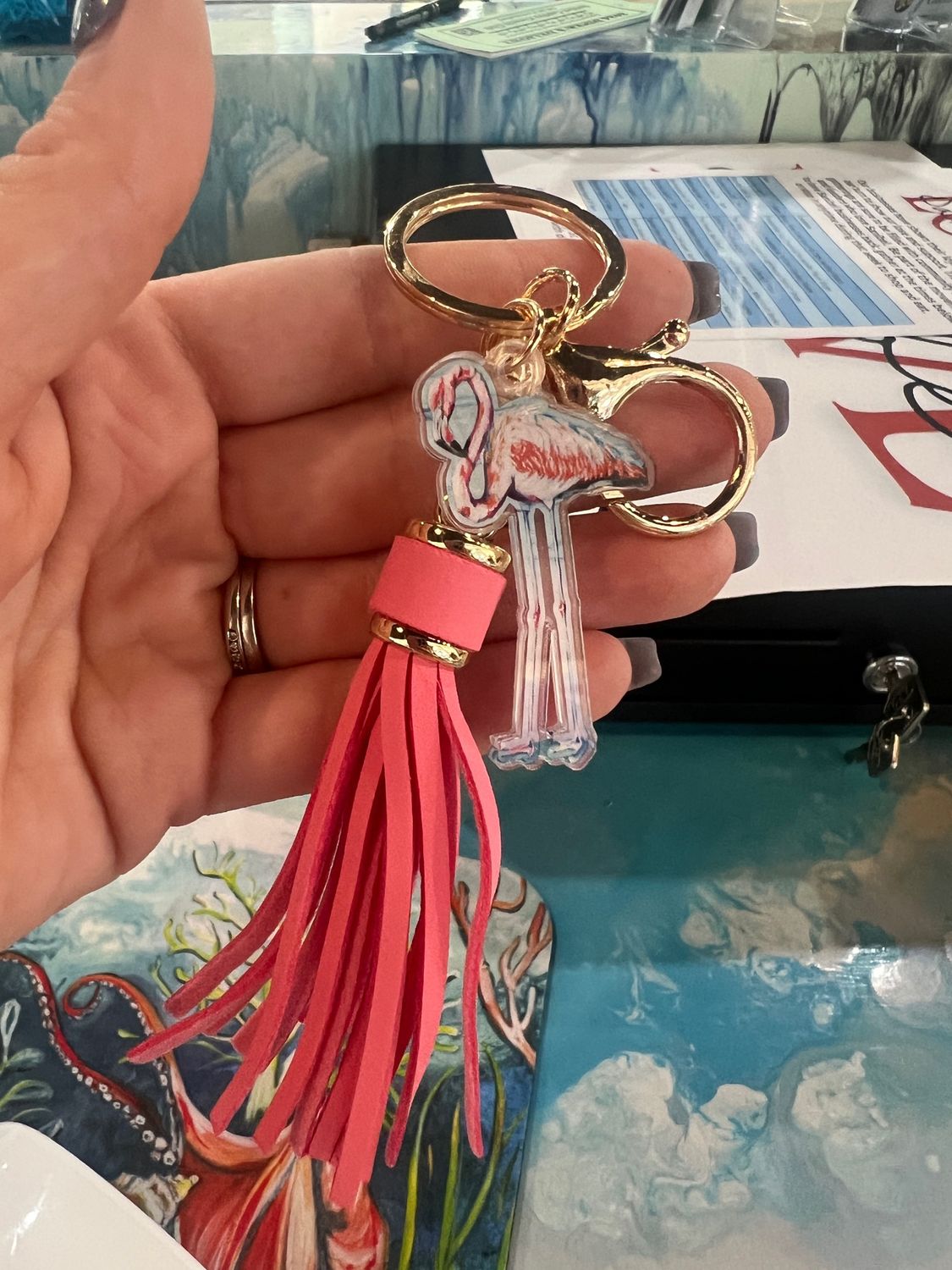Flamingo Keychain