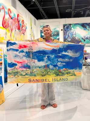 Our Sanibel Lighthouse Microfiber Beach Towel