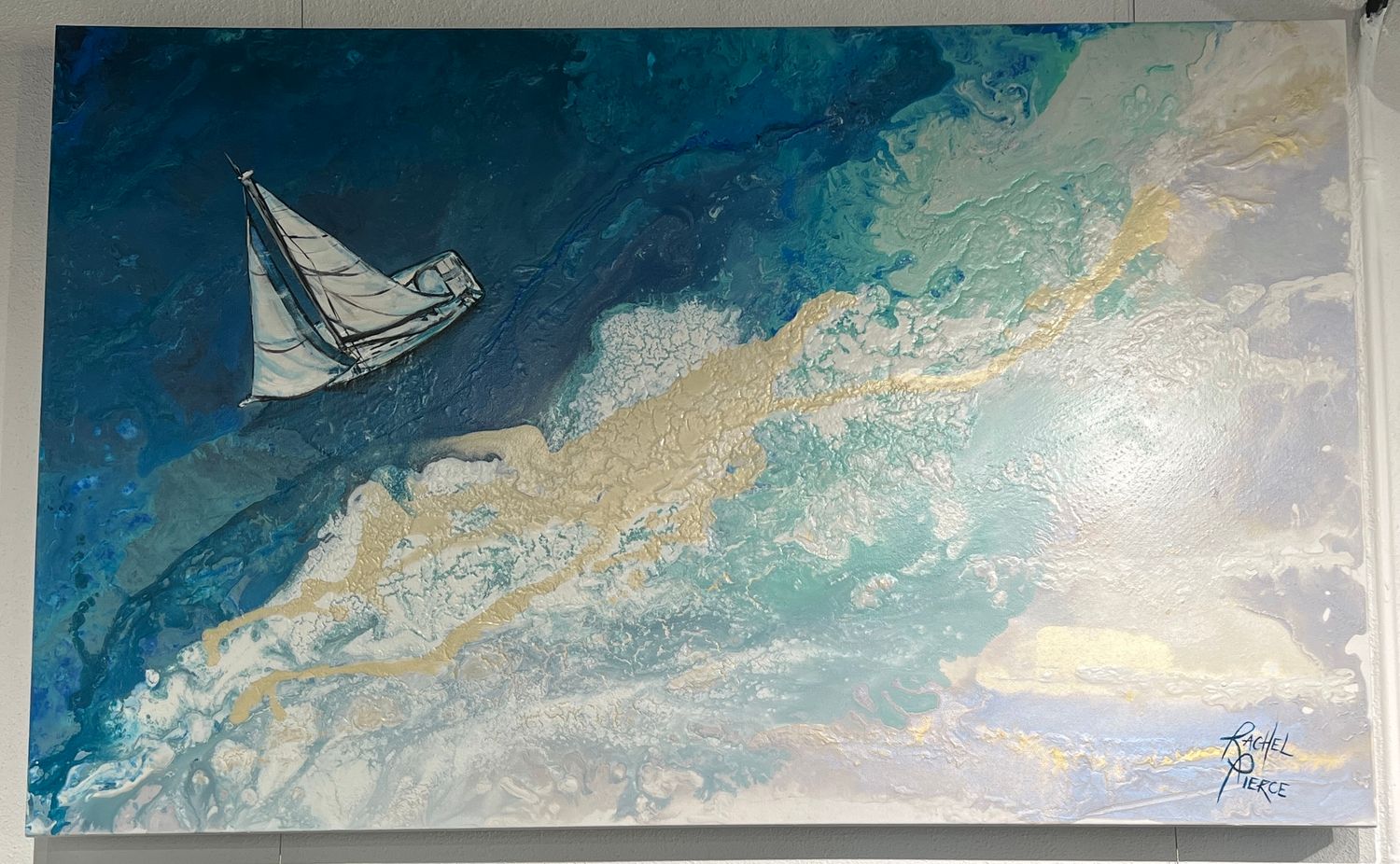 Boat From Above Original
