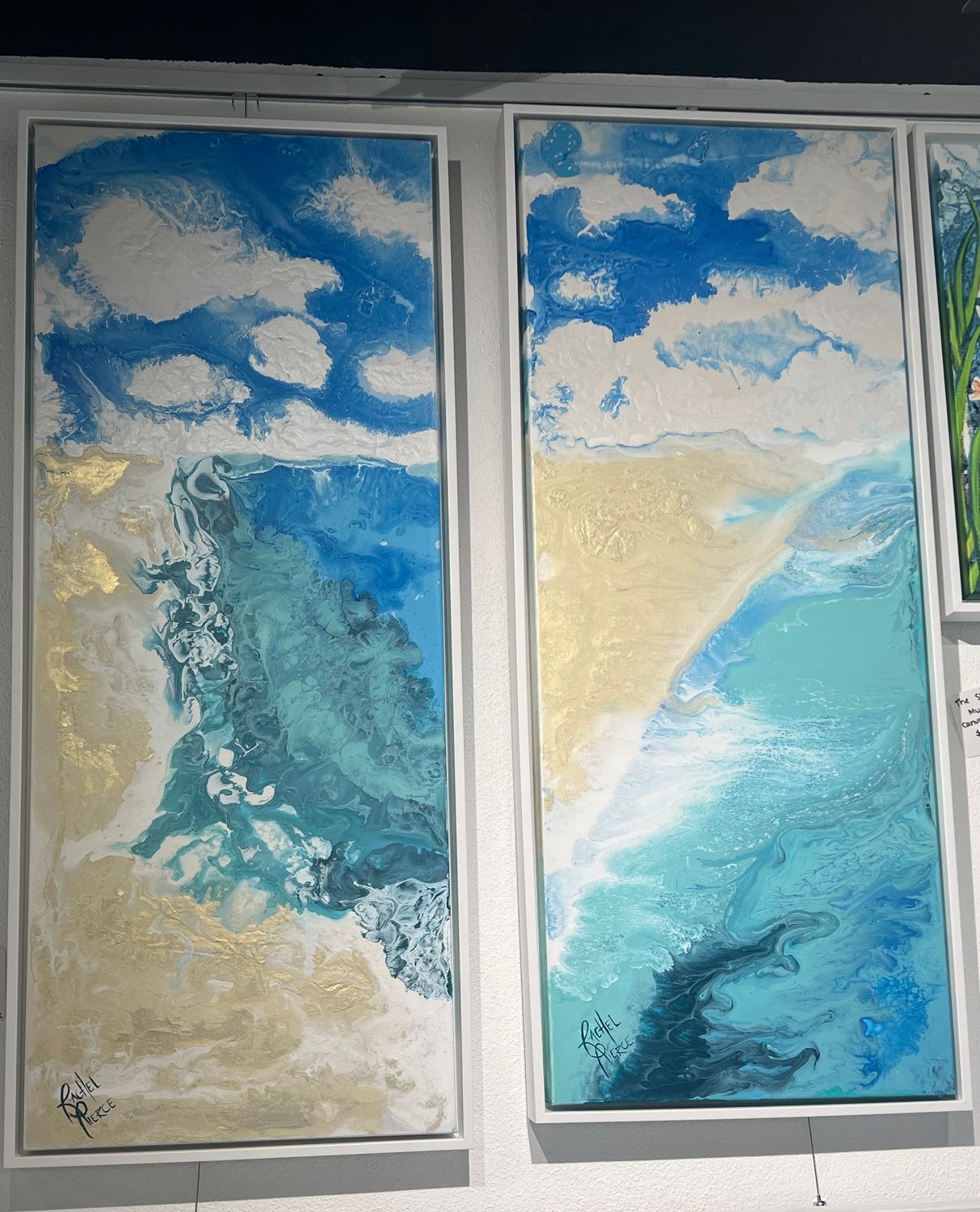 Golden Beach Days Original Abstract Pair