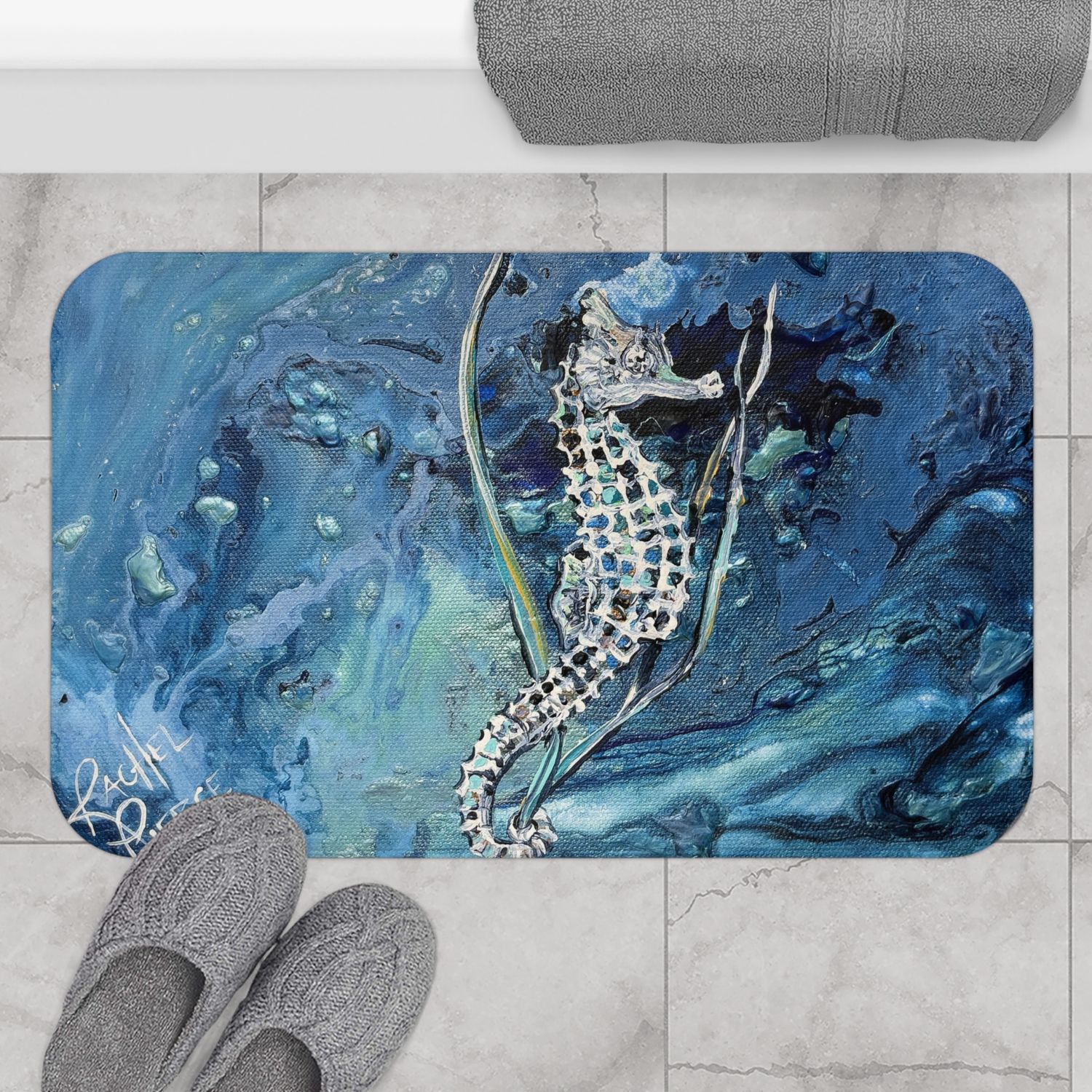 Hello Seahorse Bath Mat