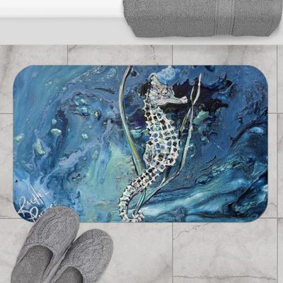 Hello Seahorse Bath Mat