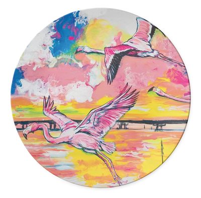 Melamine Dinner Plate with Three Greet The Sun