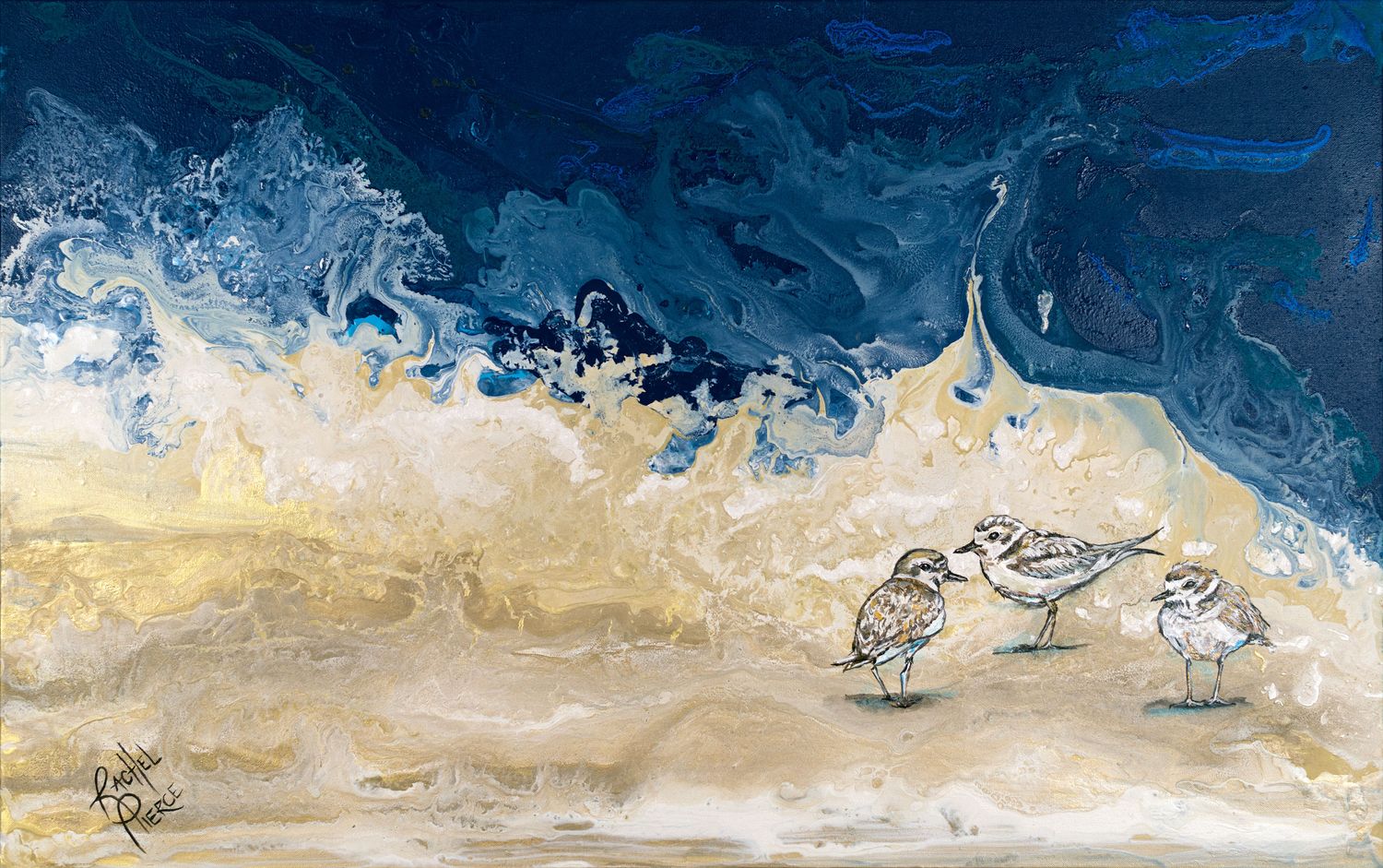 Shorebirds at Dusk Paper Print