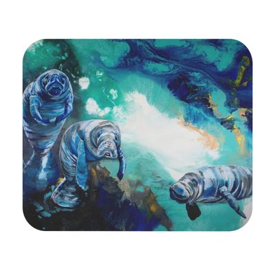 By the Peaceful Manatees Mousepad