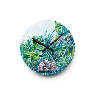 Little Friend in the Leaves (Gopher Tortoise) Acrylic Clock