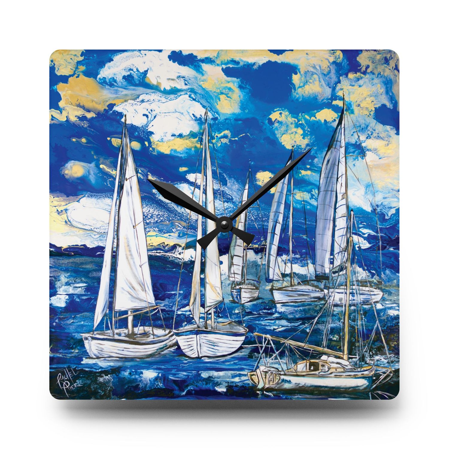 Sailing the Seas Acrylic Clock